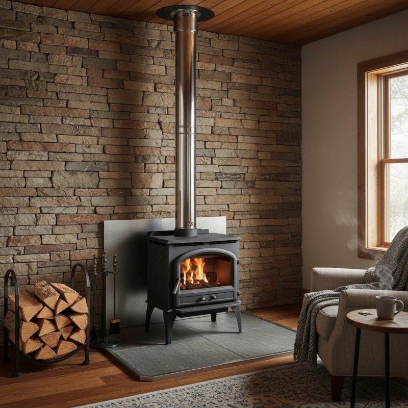 Add Warmth With A Brick Fireplace