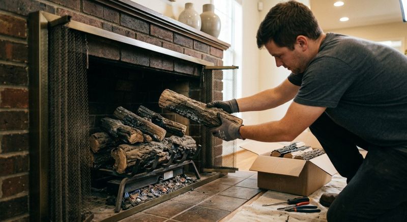 Brick Fireplace Installation