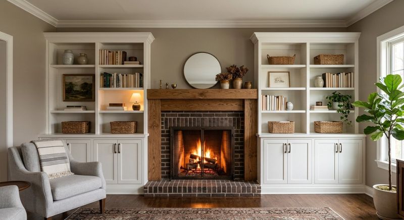 Brick Fireplace Installation