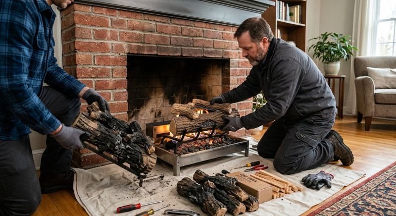 Brick Fireplace Installation
