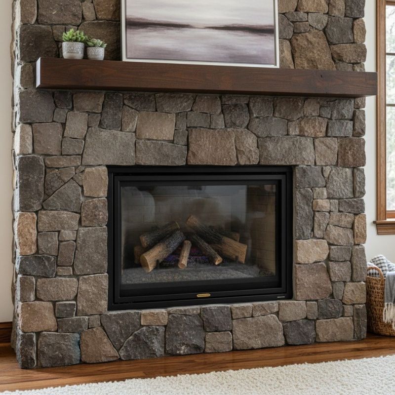 Stone Fireplace Installation