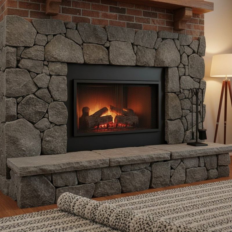 Stone Fireplace Installation