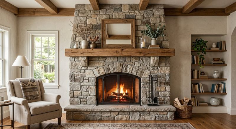Stone Fireplace Installation