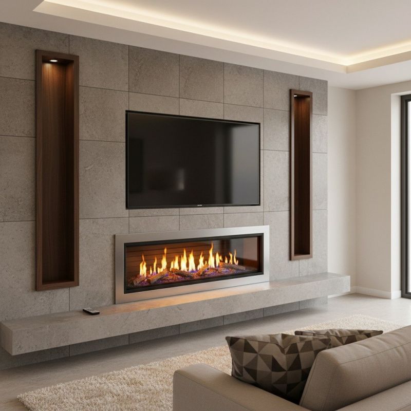 Stone Fireplace Installation