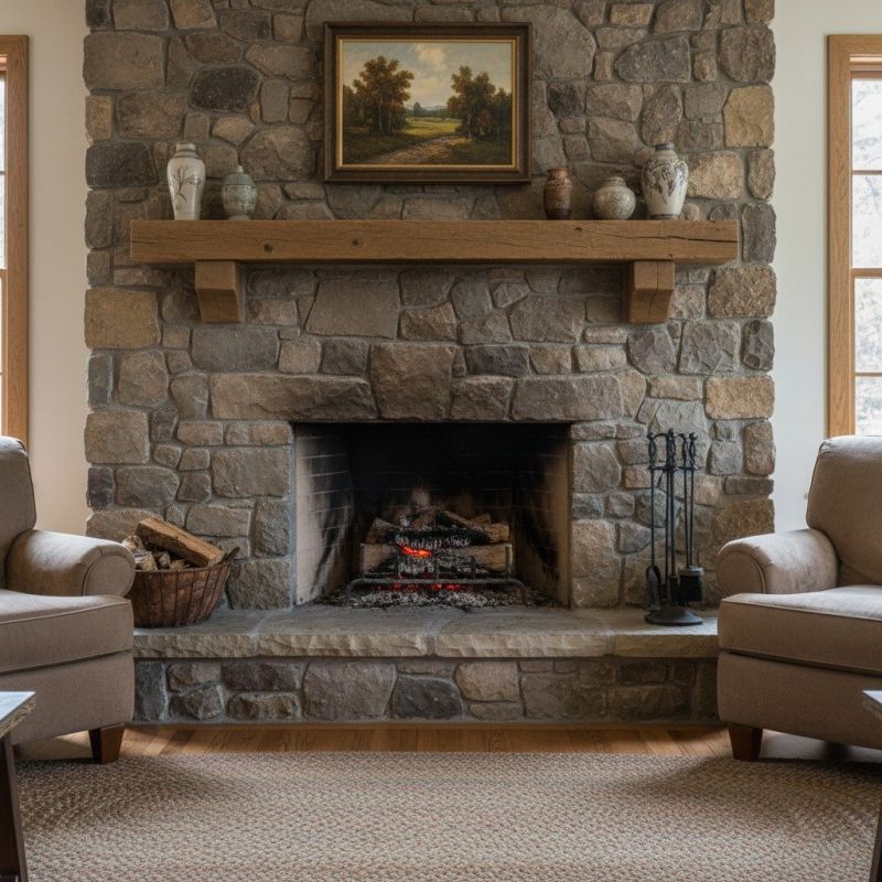 Stone Fireplace Installation