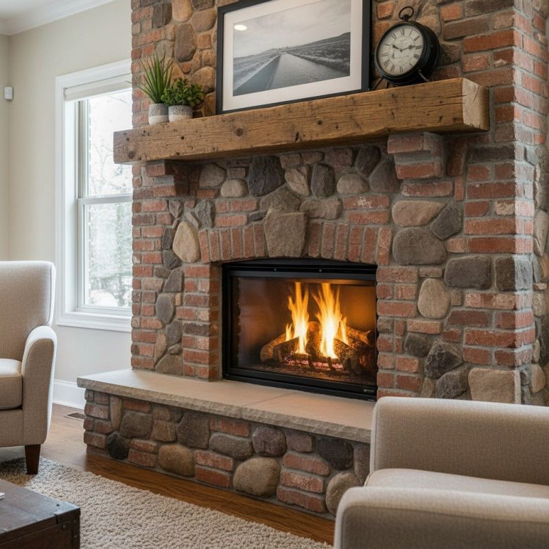 Stone Fireplace Installation