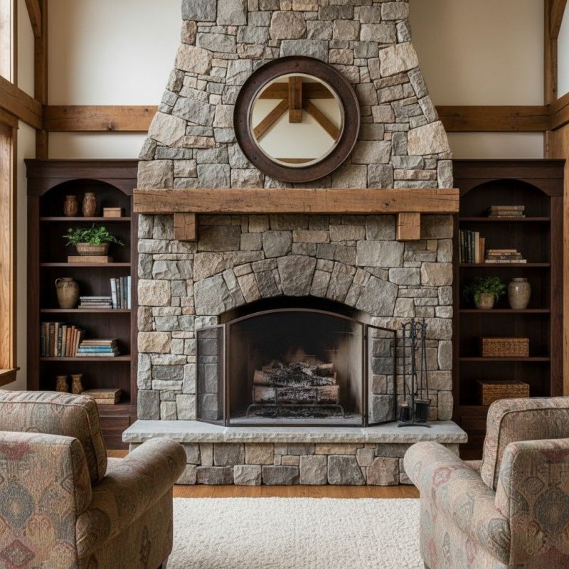 Stone Fireplace Installation