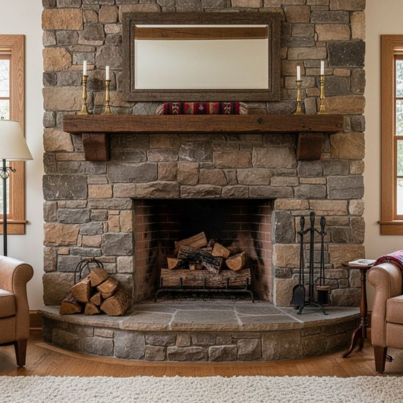 Stone Fireplace Installation