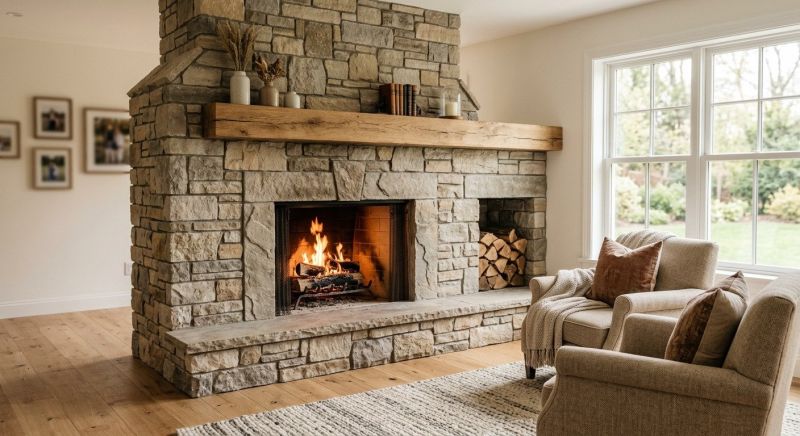 Stone Fireplace Installation
